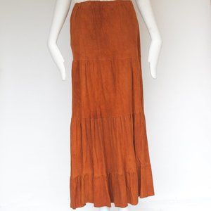 Simply Santa Fe Brown Suede Skirt Small